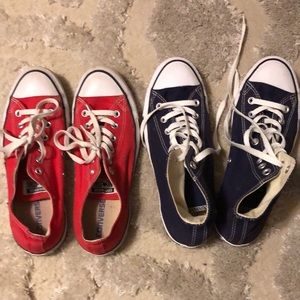 Two pair Converse used. Like new. Actual shoes in photos.